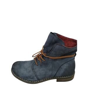 Rieker Women's Suede Booties size 39 US8 Grungecore Floppy Prep Lagenlook